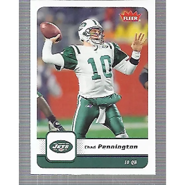 2006 Fleer #67 Chad Pennington New York Giants Football Card NFL Sports ...