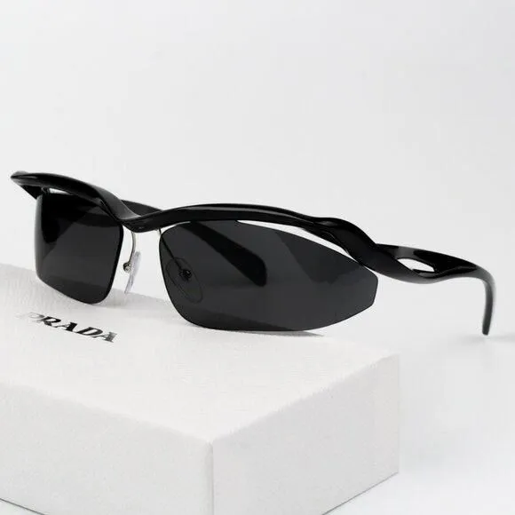 NEW Prada PRA25S 1AB5S0 Black Dark Grey Cat Eye Unisex