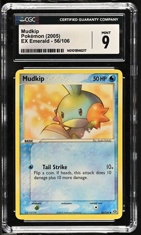 2005 Pokemon EX Emerald #56/106 Mudkip CGC 9 · Whatnot: Shop, Sell